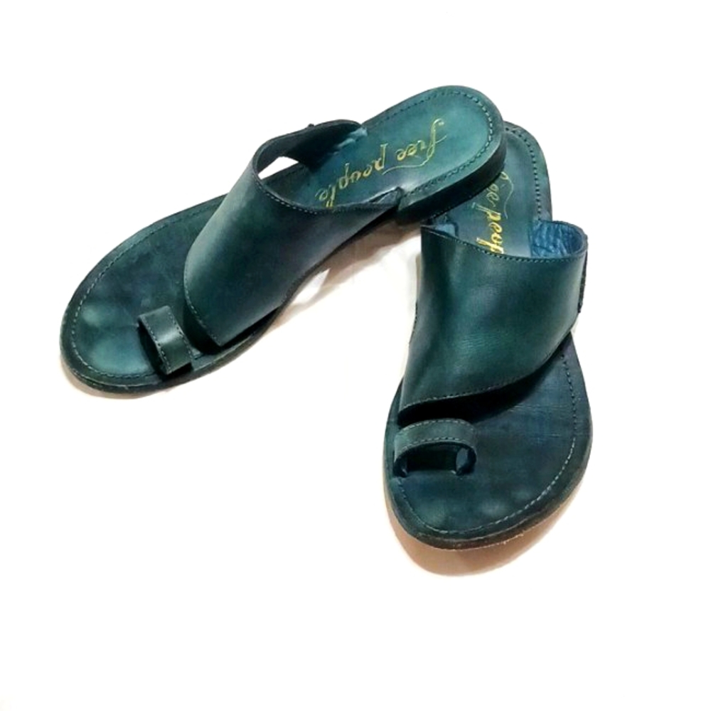 🎄 Free People Sant Antoni Blue/Green Sandals